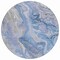 Homeroots 8' Denim Blue And Ivory Round Abstract Washable Indoor Outdoor Area Rug 617598 - alternate 5