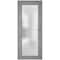 Vdomdoors Front Exterior Prehung FiberGlass Door Frosted Glass / Manux 8102 Grey Ash / Office Commercial and MANUX8102EXD-SS-W30 x H80-LH - alternate 1