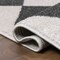 Jonathan Y Draper Classic Geometric Diamond Pattern White/Dark Gray 8 ft. x 10 ft. Area Rug ATH100B-8 - alternate 6