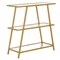 Homeroots 36" Gold Metal And Glass Three Tier Etagere Bookcase 527600 - alternate 8