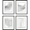 Homeroots Set Of Four Linear Acoustic Black Framed Print Wall Art, 4PK 525908 - alternate 3