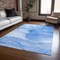 Homeroots 3' X 5' Blue Abstract Washable Non Skid Indoor Outdoor Area Rug 559733 - alternate 6