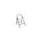 Dorel Home Furnishings Folding Chair, Black Steel Frame. White Resin Seat & Back 14-833-WSP6TV - alternate 1