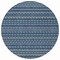 Homeroots 8' Navy Blue And Mint Green Round Striped Washable Indoor Outdoor Area Rug 610548 - alternate 7