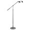 Homeroots 61" Nickel Adjustable Swing Arm Floor Lamp With Nickel No Pattern Cone Shade 523594 - alternate 1