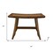 Homeroots 24" Brown Teak Rectangular Shower Bench 376743 - alternate 7