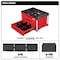 Milwaukee Tool PACKOUT 3-Drawer Tool Box, Polymer, Black/Red, 22-1/4 in W x 16-1/4 in D x 14-1/4 in H 48-22-8443 - alternate 16