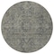 Homeroots 8' Round Brown and Black Round Oriental Washable Non Skid Indoor Outdoor Area Rug 563822 - alternate 6