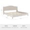Martha Stewart Amelia King Upholstered Platform Bed w/Curved Headboard and Cushioned Siderails, Wood Slat, Beige TW-3WDB02-K-BG-MS - alternate 8