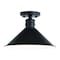 Vaxcel Akron 12-in W Bronze Metal Industrial MCM Cone Semi Flush Mount Ceiling Light C0257 - alternate 1