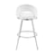 Armen Living Charlotte 30in Swivel Bar Stool in Brushed Stainless Steel with White Faux Leather LCCHBABSWHI30 - alternate 9