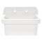 Kingston Brass 24" Ceramic Single Bowl Wall Mount Kitchen Sink with Strainer, Glossy White GPKWS241917 - alternate 1