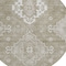 Homeroots 8' Taupe Beige And Ivory Round Medallion Washable Indoor Outdoor Area Rug 589052 - alternate 8