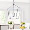 Jonathan Y Pagoda 12" 4-Light Classic Traditional Metal Cage Lantern LED Pendant, Chrome JYL7436C - alternate 17