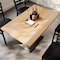 Flash Furniture Bennett 30 in x 48 in Solid Wood Indoor Tabletop in Natural with 27 in x 15 in Black Double Column GSF-REC3048-NAT-TB002B-GG - alternate 9
