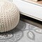Jonathan Y Julien Paisley High-Low Light Gray/Ivory 2 ft. x 8 ft. Indoor/Outdoor Runner Rug AMC102A-28 - alternate 6