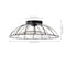 Jonathan Y Ambros 23.5" Modern Industrial Metal Dimmable Stripe Half-Cage Integrated LED Flush Mount, Black/Gold JYL7148A - alternate 8