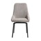Armen Living Susie Swivel Upholstered Dining Chair in Gray Fabric with Black Metal Legs - Set of 2 LCSUSIGRYBLK - alternate 8
