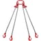 Vevor 3/8" x 10' Chain Sling 4 Legs G80 Lifting Chain with Grab Hooks 18400 lbs DL10mmx3m-4A - alternate 1