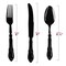Smarty Had A Party Black Baroque Disposable Plastic Cutlery Set - 480 Spoons, 480 Forks and 480 Knives, 1440PK 8330-B-CS-CASE - alternate 8