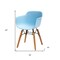 Homeroots Set Of Four Blue And Brown Heavy Duty Plastic And Wood Juvenile Side Chairs, 4PK 554662 - alternate 8