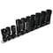 Performance Tool 10 pc. 3/8 in. Dr. Flare Nut Socket Set, SAE/Metric, Chrome Vanadium W84027 - alternate 1