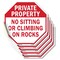 Signmission Private Property No Sitting or Clim, 4 inch X 4 inch, Vinyl Decal, 5PK OC-D-5PACK-4-154 - alternate 1
