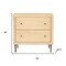 Homeroots 28" Natural Solid Wood Distressed Carved Geometric Two Drawer Nightstand 612087 - alternate 7