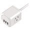 Lax Gadgets Three-Outlet 3-USB Port Surge Protector, 3 AC Outlets/3 USB Ports, 5 ft Cord, White OUT3X3WH - alternate 4