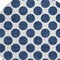 Homeroots 8' Navy Blue And Ivory Round Polka Dot Washable Indoor Outdoor Area Rug 614925 - alternate 6