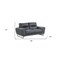 Homeroots 68in Silver Genuine Leather Love Seat 329602 - alternate 5