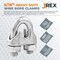 Jrex Safety Galvanized Steel Wire Rope Cable Clip Clamp - 5/16" U-Bolt Style, 12PK GCC516-JR-12PK - alternate 4
