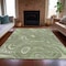 Homeroots 3' X 5' Artichoke Green And Ivory Geometric Washable Indoor Outdoor Area Rug 631359 - alternate 9