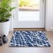 Homeroots 2' X 3' Navy and Ivory Abstract Washable Non Skid Indoor Outdoor Area Rug 559631 - alternate 7