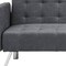 Homeroots 75" Dark Gray Linen Sleeper Sofa With Silver Legs 522394 - alternate 6