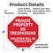 Signmission Private Property No Trespassing Vio, 6 Inch X 6 Inch, Plastic Sign OC-P-6-157 - alternate 7