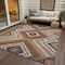 Homeroots 10' X 14' Copper Brown And Beige Tribal Washable Indoor Outdoor Area Rug 598111 - alternate 8