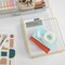 Martha Stewart Kerry Plastic Stackable Office Desk Drawer Organizers with Gold Trim, Set of 6 BE-PB3685-G-6-CLRGLD-MS - alternate 9