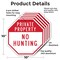 Signmission Private Property No Hunting, 10 inch X 10 inch, Aluminum Metal Signs, 5PK OC-A-5Pack-10-147 - alternate 6
