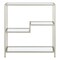 Homeroots 36" Silver Metal and Glass Three Tier Etagere Bookcase 527568 - alternate 6