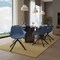 Leisuremod Markley Swivel Leather Dining Arm Chair with Iron Legs, 2PK ESCBL-26-BU2 - alternate 9