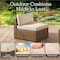 Alaterre Furniture Alaterre Montara Armless Outdoor Wicker Chair with Cream Cushions Tan Patio Furniture 80-OUTD-MONTARA-AL - alternate 4