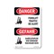 Signmission Safety Sign, OSHA Danger, 14" Height, Forklift Traffic Be Alert Bilingual, D-1014-VG-1265 OS-DS-D-1014-VG-1265 - alternate 1