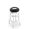 Holland Bar Stool Co 30" Chrome 2-Ring Arkansas Swivel Bar Stool, Accent Ring L7C3C30ArknUn - alternate 1