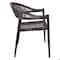 Newtechwood Aluminum Wicker Chair Matte Black OD-ROC-830-MB - alternate 7