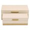 Homeroots Set of Two Cream And Gold Striped Nesting Storage Boxes With Lids, 2PK 712926 - alternate 6