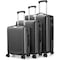 Suitour 3 Piece Luggage Sets Expandable, Hardshell Travel Suitcase with Double Spinner Wheels and TSA Lock,  APLUGSETSBLK - alternate 1