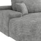 Homeroots 135" Gray Corduroy Modular Compression Foam Sofa With Ottoman And Toss Pillows 712947 - alternate 4