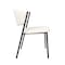 Manhattan Comfort Drift Metal Vegan Leather Side Chair in Ivory - Set of 4 DC1532-3 - alternate 9