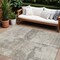 Homeroots 10' X 14' Linen And Gray Abstract Washable Indoor Outdoor Area Rug 606036 - alternate 1